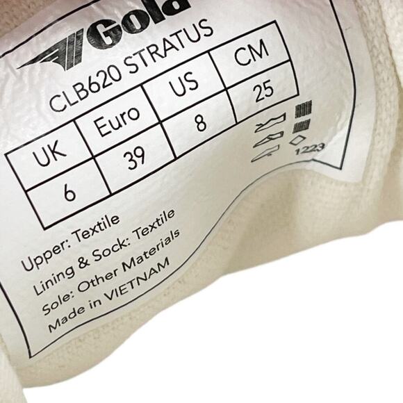 Gola Stratus Sneaker Vegan Leather Off White & Sun Yellow Size 8 - Picture 6 of 11